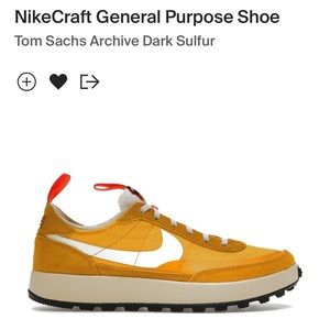 NWT NikeCraft General Purpose Shoe
Tom Sachs Archive Dark Sulfur